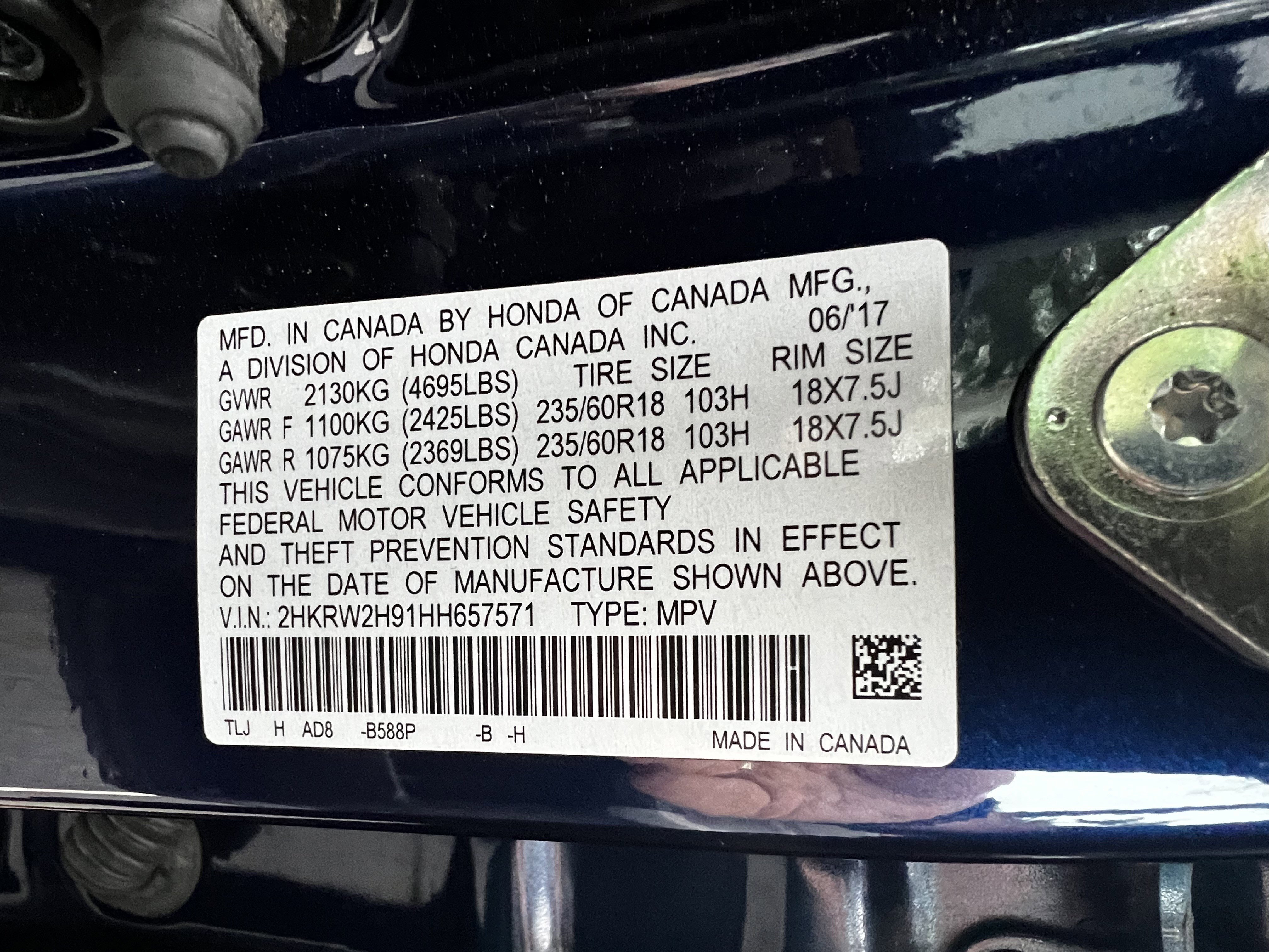 Used 2017 Honda CR-V Touring image 51