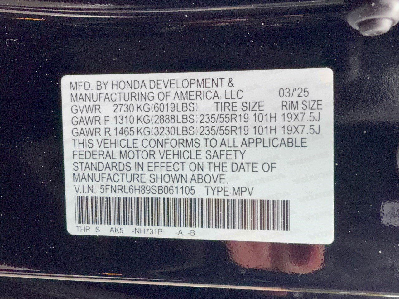 Certified 2025 Honda Odyssey Touring image 31