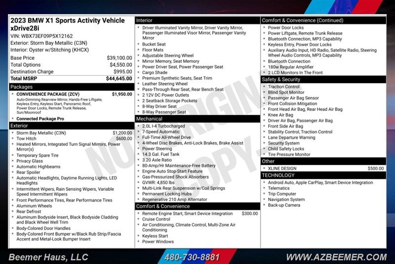 Used 2023 BMW X1 xDrive28i w/ Convenience Package AWD/4WD image 3