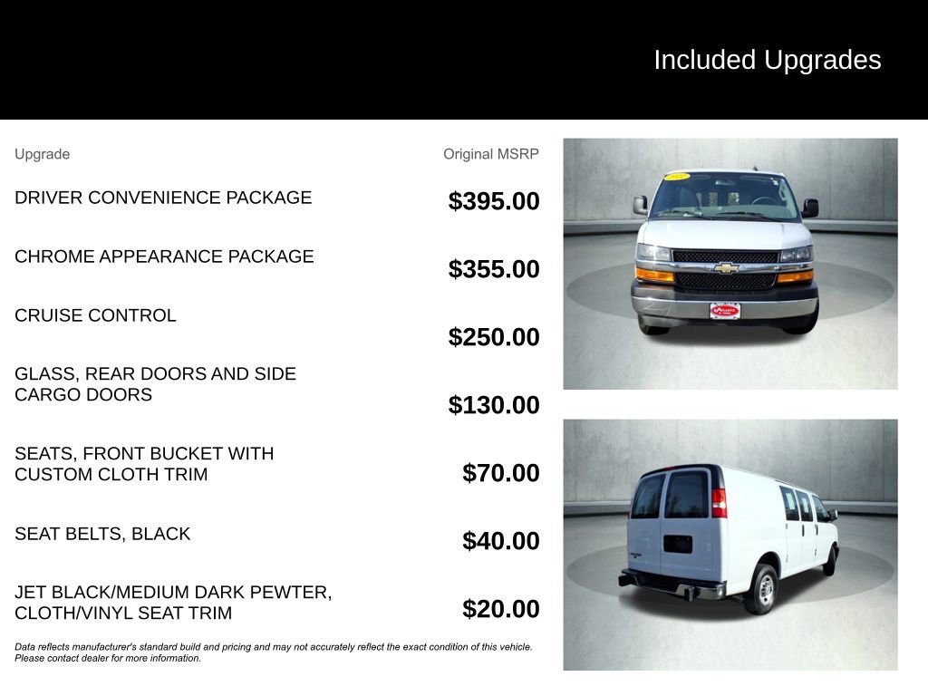 Used 2022 Chevrolet Express 2500 w/ Driver Convenience Package image 3