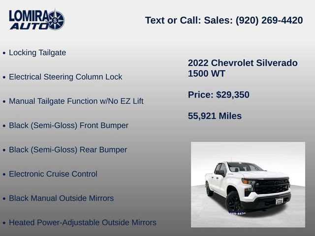 Used 2022 Chevrolet Silverado 1500 W/T w/ WT Value Package AWD/4WD image 39