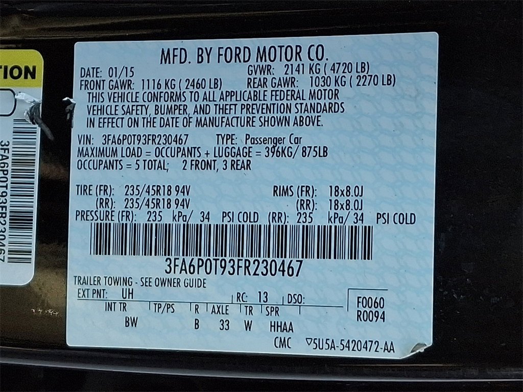 Used 2015 Ford Fusion SE w/ Equipment Group 202A image 26