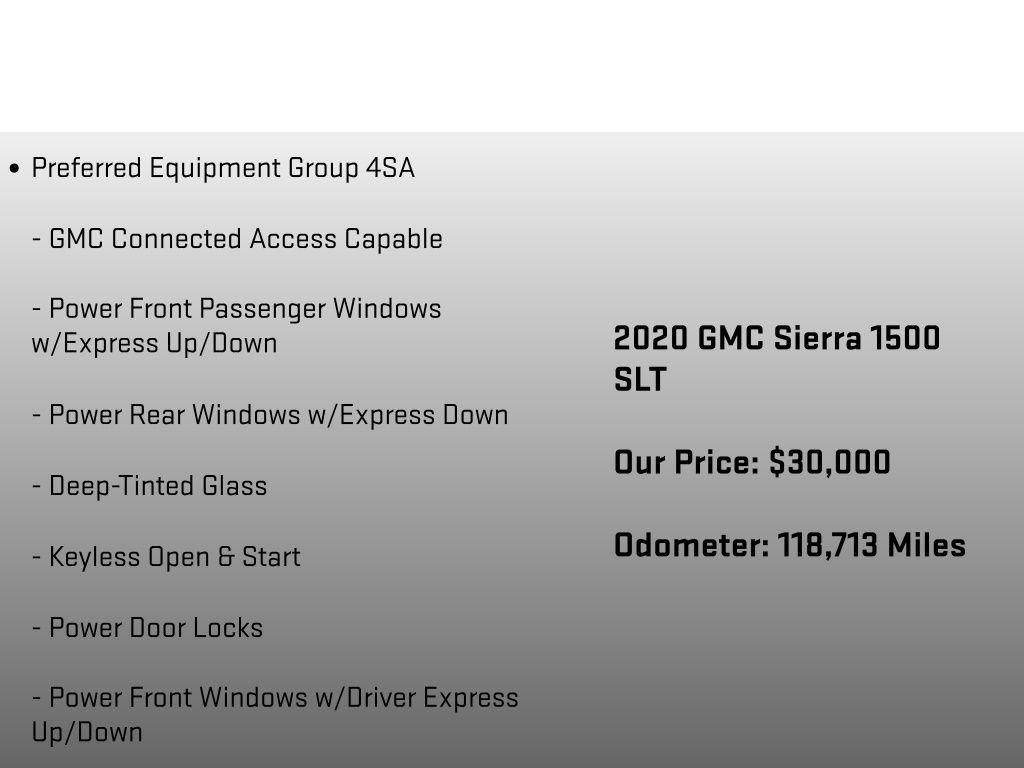 Used 2020 GMC Sierra 1500 SLT w/ SLT Premium Plus Package AWD/4WD image 6