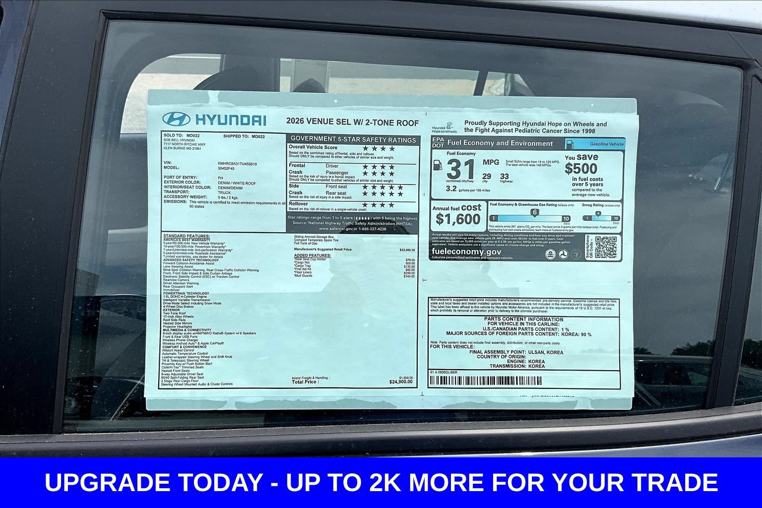 New 2026 Hyundai Venue SEL FWD image 18