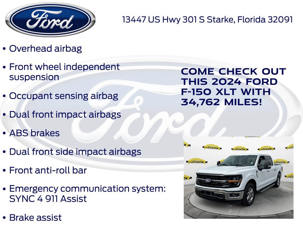 Certified 2024 Ford F150 XLT w/ Mobile Office Package RWD image 32