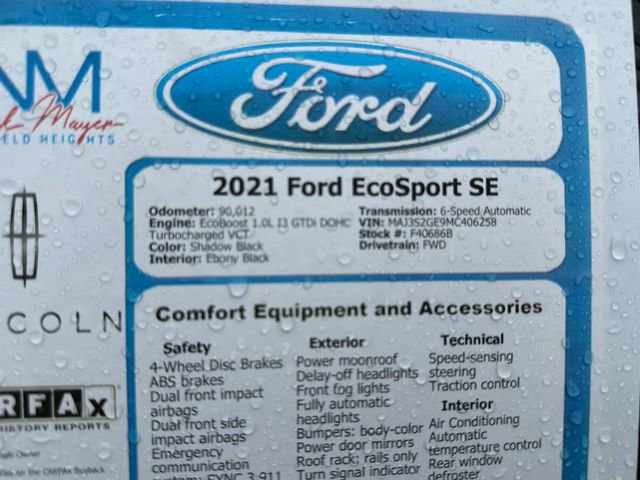 Used 2021 Ford EcoSport SE image 31