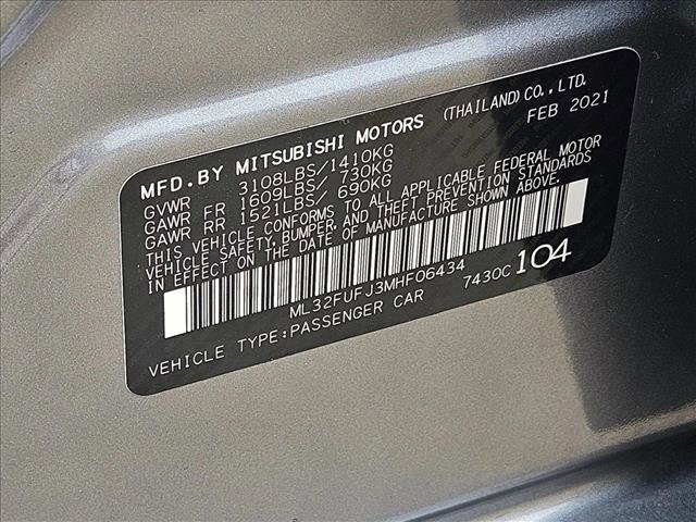 Used 2021 Mitsubishi Mirage G4 ES FWD image 20