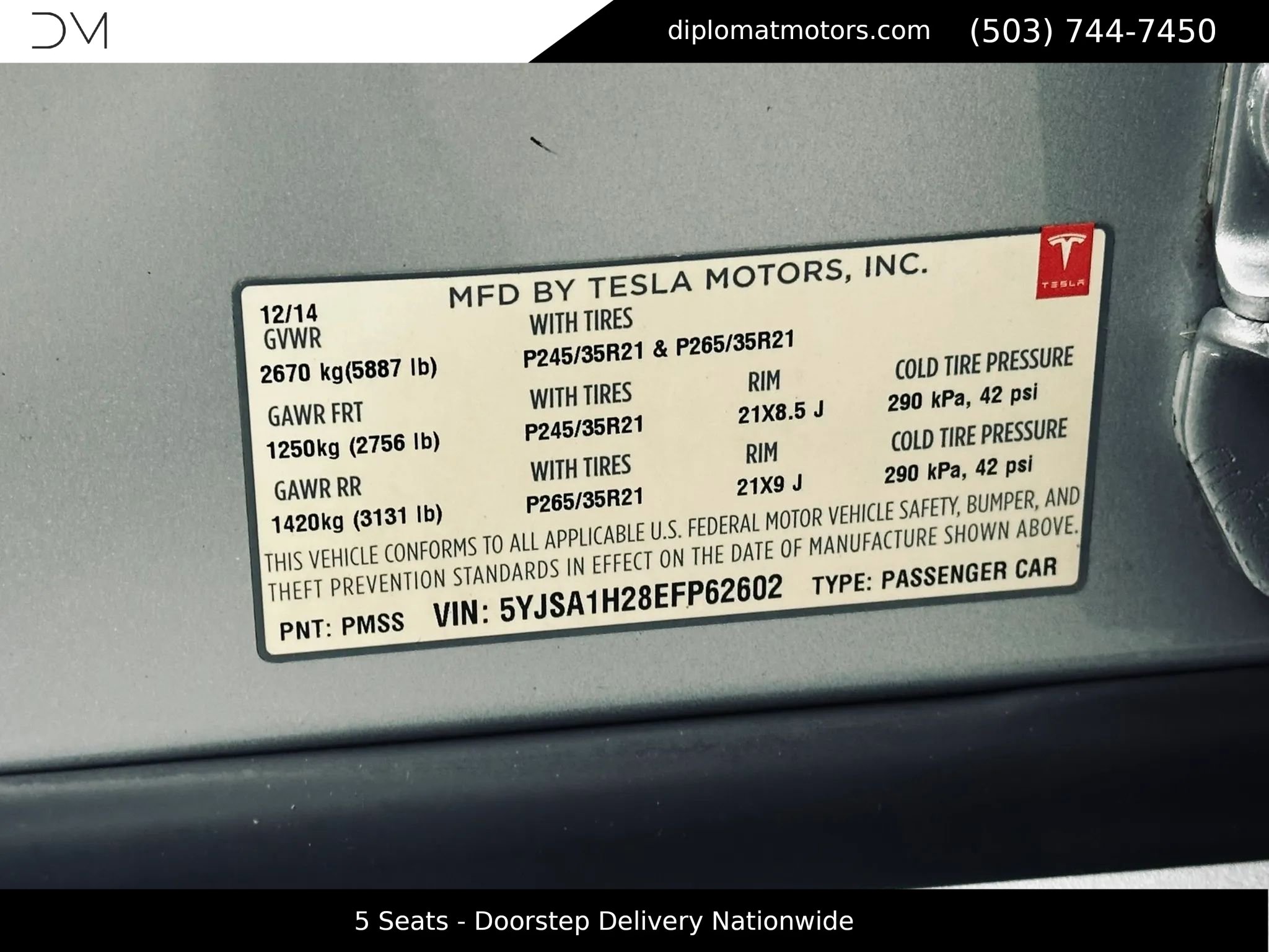 Used 2014 Tesla Model S P85D AWD/4WD image 46