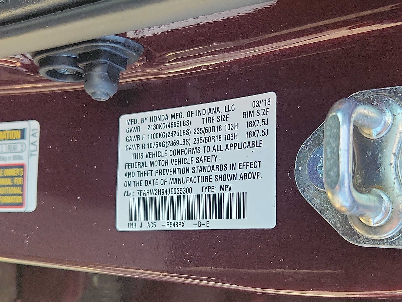 Certified 2018 Honda CR-V Touring image 26
