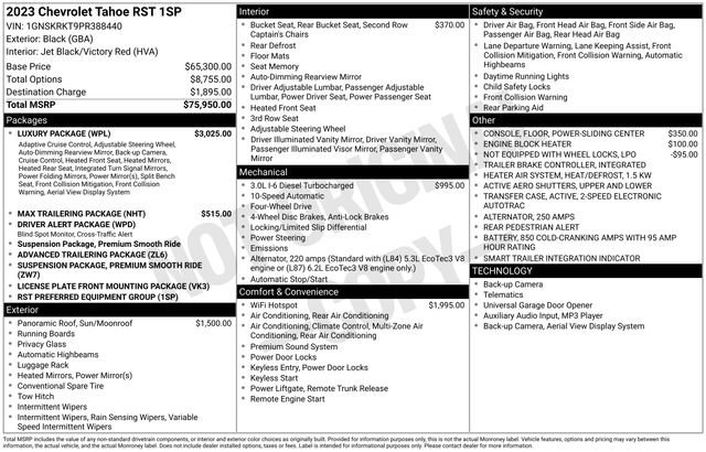 Used 2023 Chevrolet Tahoe RST w/ Luxury Package AWD/4WD image 5