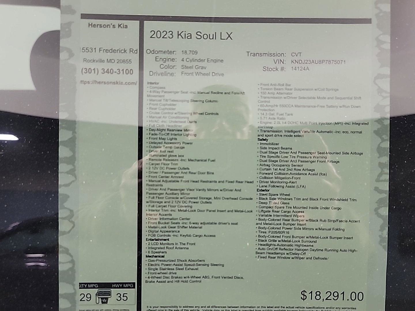 Used 2023 Kia Soul LX w/ LX Technology Package image 34