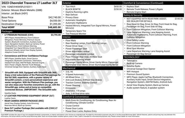 Used 2023 Chevrolet Traverse LT w/ LT Premium Package AWD/4WD image 6