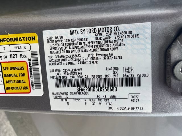 Used 2020 Ford Fusion SE w/ Equipment Group 151A FWD image 23