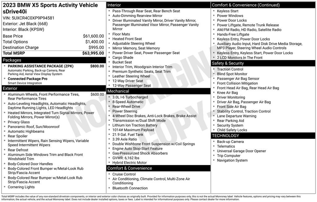 Used 2023 BMW X5 sDrive40i w/ Parking Assistance Package image 6