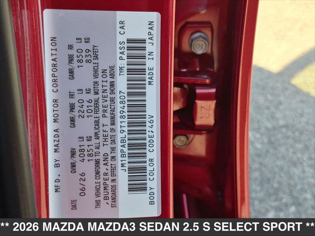 New 2026 MAZDA MAZDA3 s Sport FWD image 15