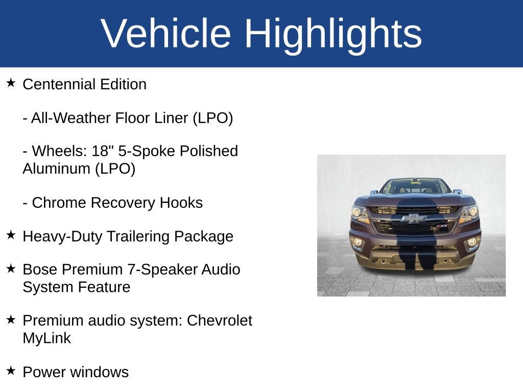 Used 2018 Chevrolet Colorado Z71 w/ Centennial Edition image 4