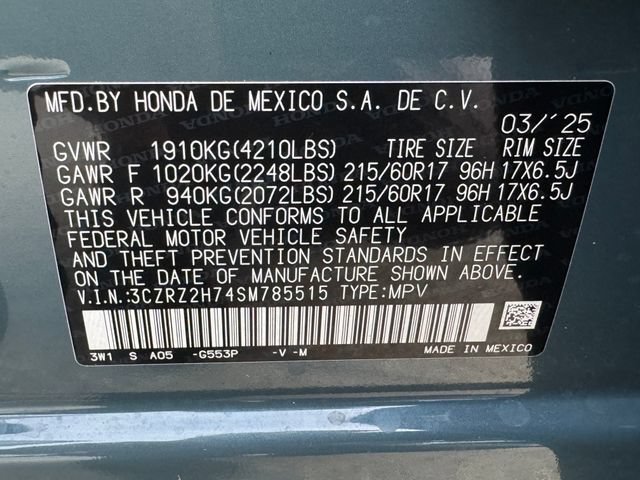 Used 2025 Honda HR-V EX-L image 30