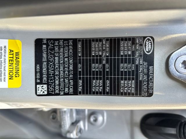 Used 2021 Land Rover Range Rover Evoque S image 91