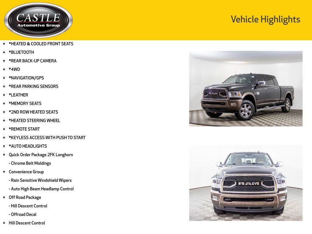 Used 2018 RAM 2500 Longhorn w/ Convenience Group image 3