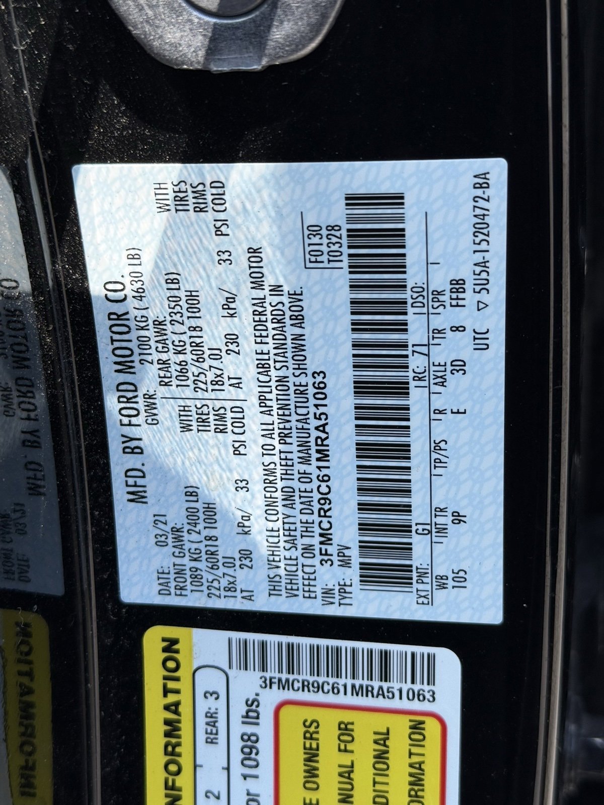 Used 2021 Ford Bronco Sport Outer Banks image 26