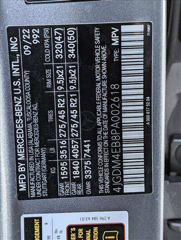 Used 2023 Mercedes-Benz EQS 580 4MATIC SUV image 23