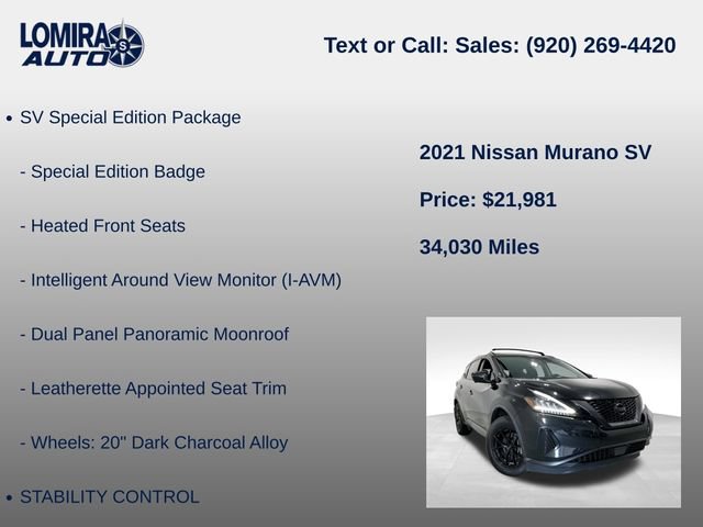 Used 2021 Nissan Murano SV AWD/4WD image 8