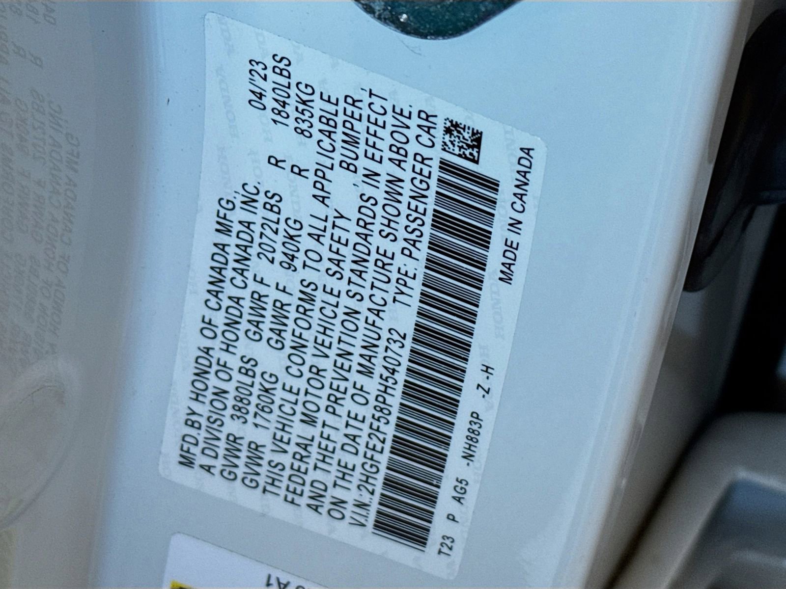 Used 2023 Honda Civic Sport image 23