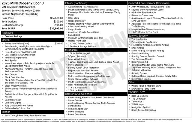 Used 2025 MINI Cooper S FWD image 1