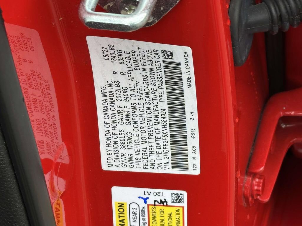 Certified 2022 Honda Civic Sport image 15