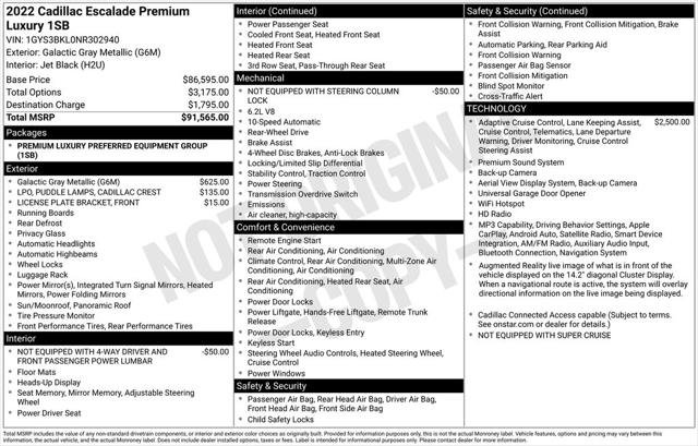 Used 2022 Cadillac Escalade Premium Luxury RWD image 2