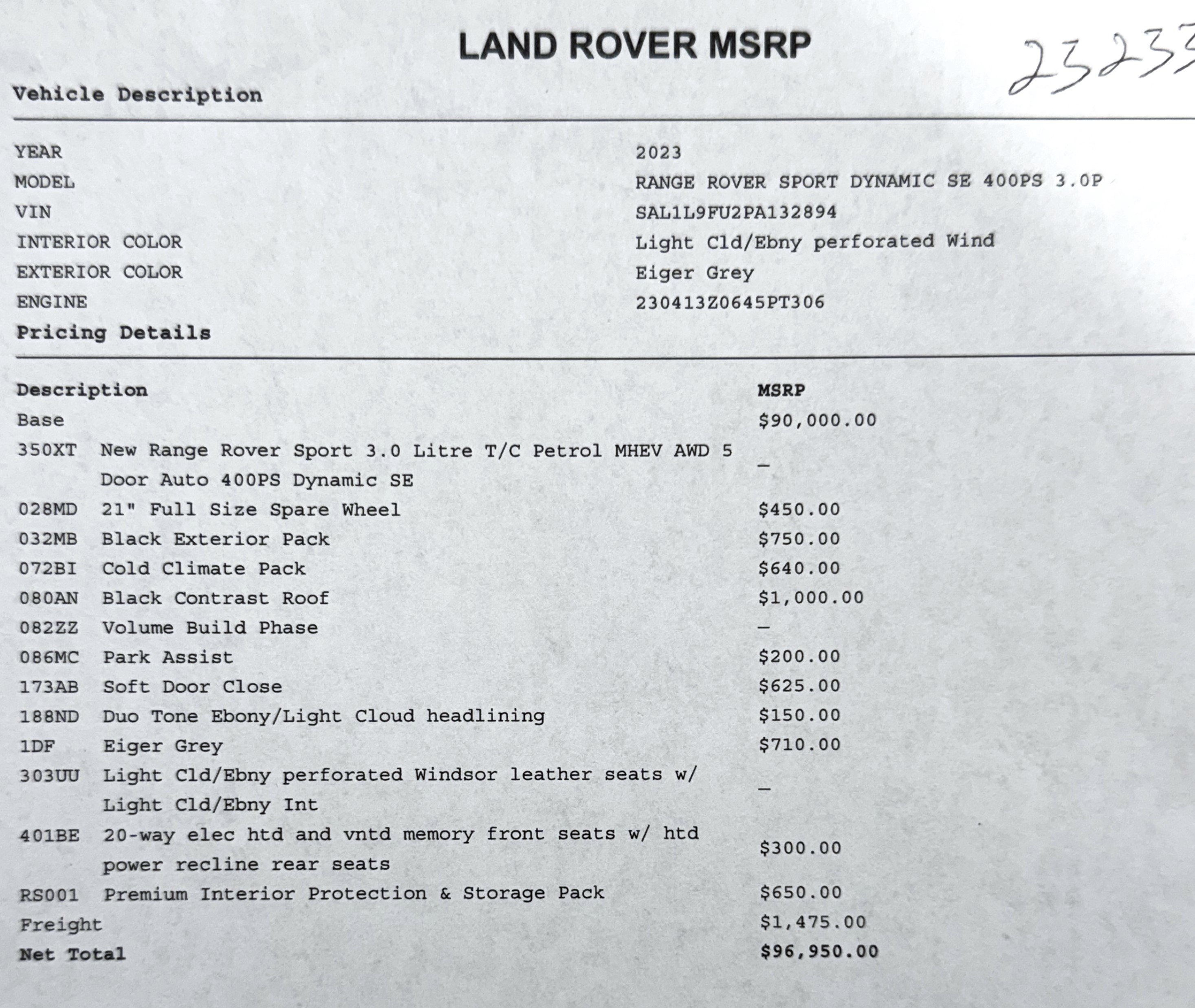 Used 2023 Land Rover Range Rover Sport SE Dynamic image 2