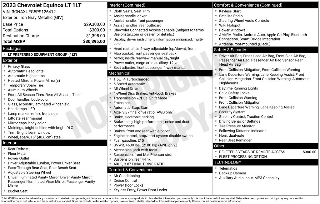 Used 2023 Chevrolet Equinox LT AWD/4WD image 33