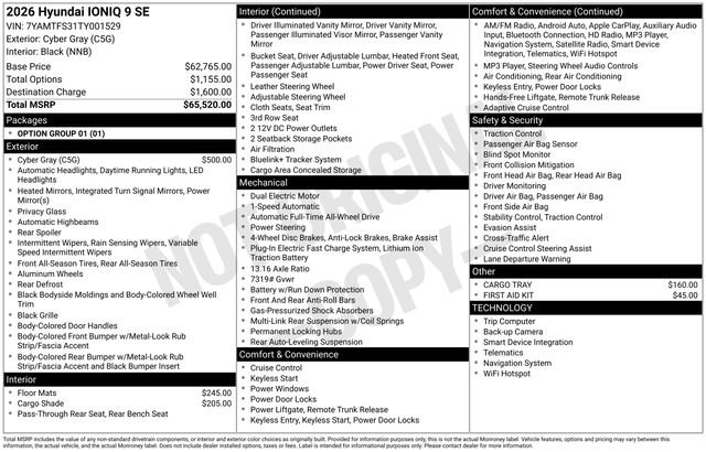 New 2026 Hyundai Ioniq 9 SE image 47