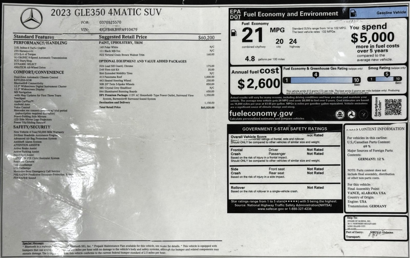 Used 2023 Mercedes-Benz GLE 350 4MATIC image 70