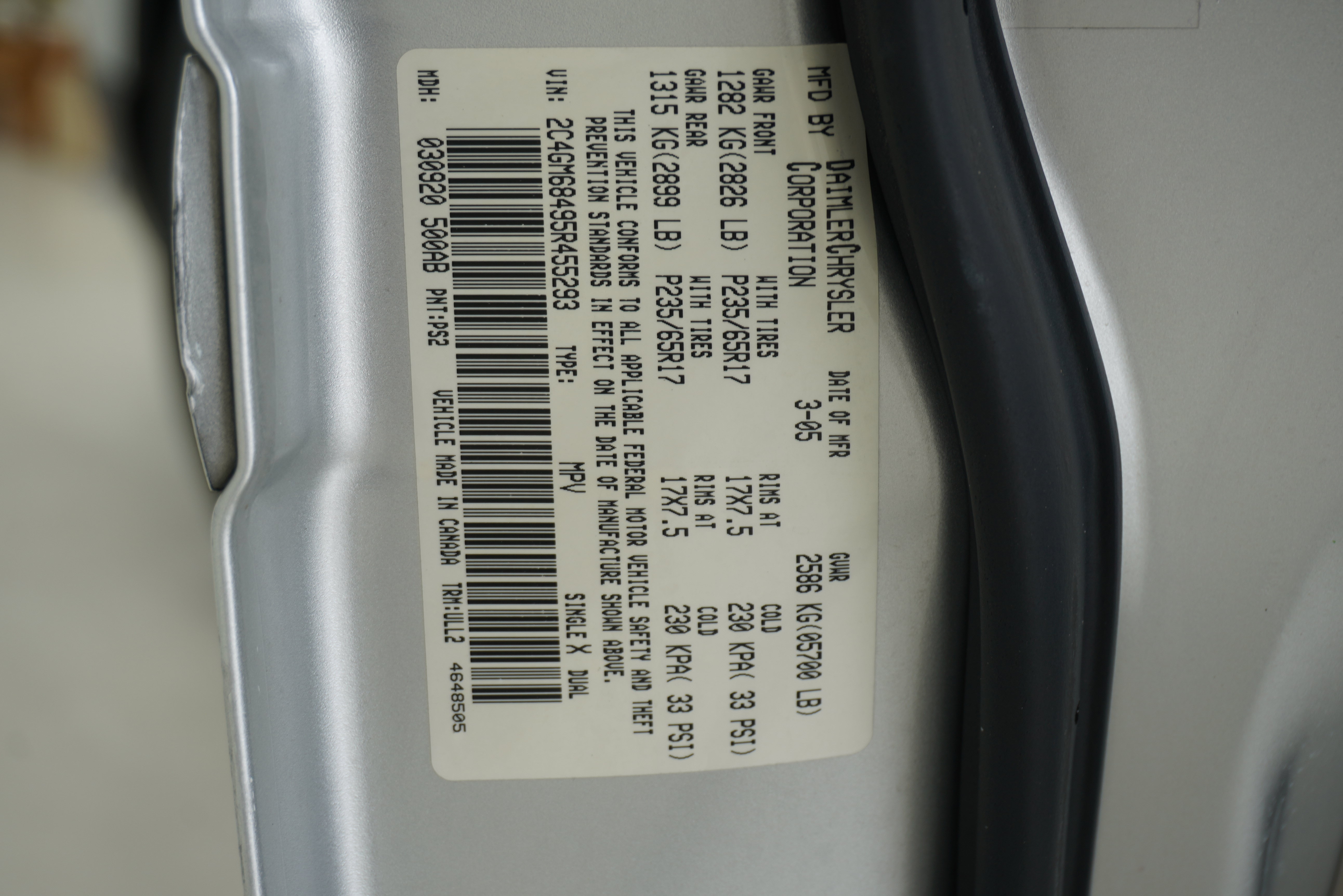 Used 2005 Chrysler Pacifica Touring FWD image 26