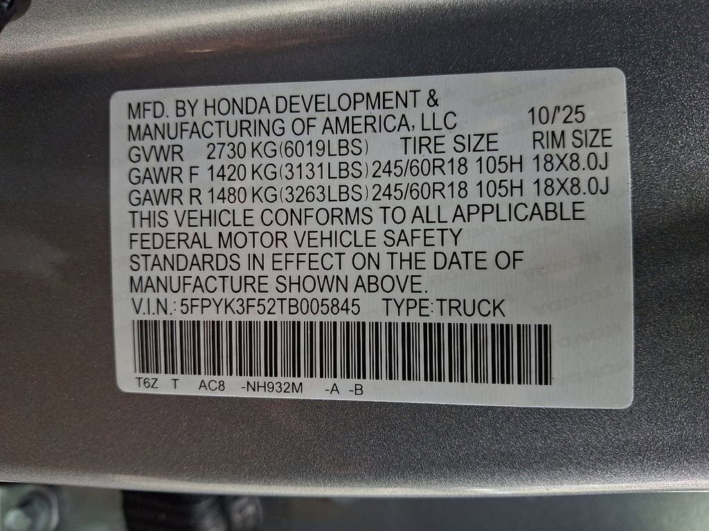 New 2026 Honda Ridgeline RTL image 10