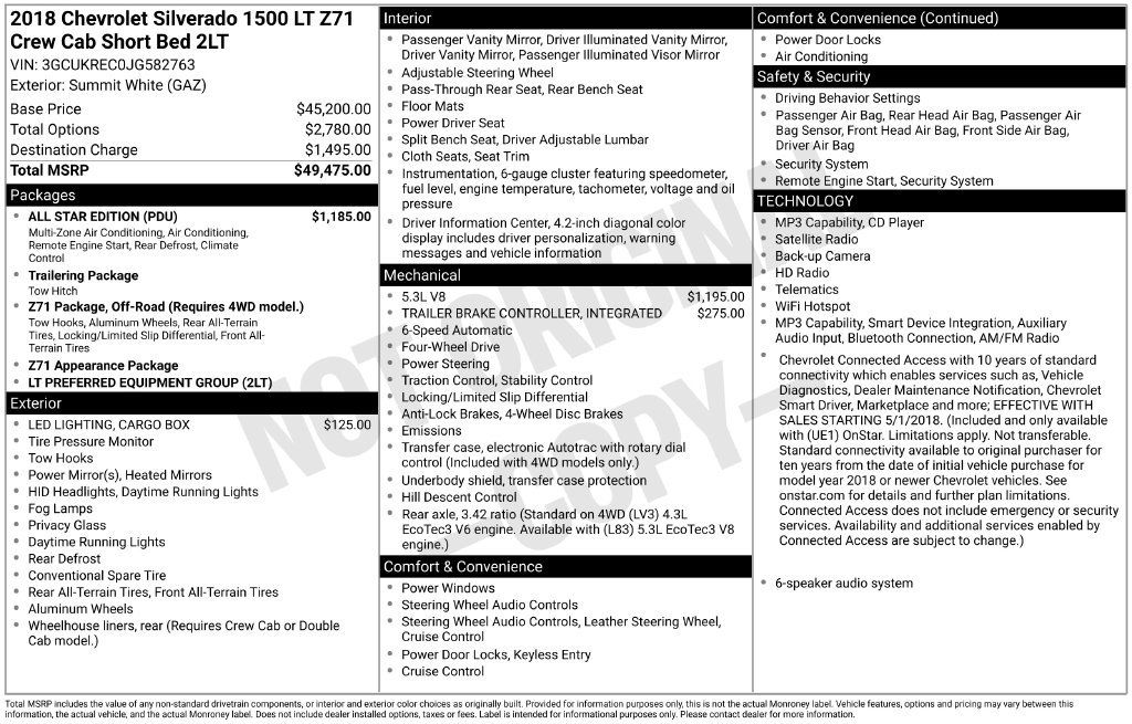 Certified 2018 Chevrolet Silverado 1500 LT w/ All Star Edition AWD/4WD image 11