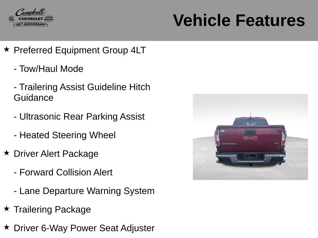 Used 2019 GMC Canyon SLT w/ Driver Alert Package AWD/4WD image 5