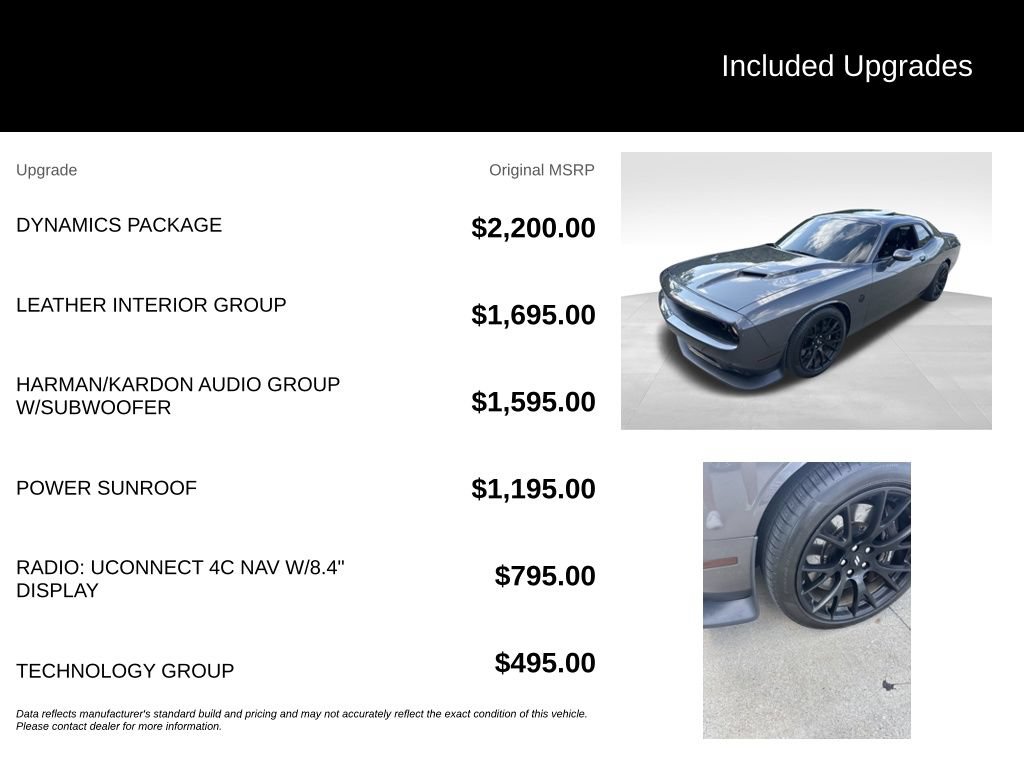Used 2018 Dodge Challenger R/T Scat Pack w/ Dynamics Package RWD image 2