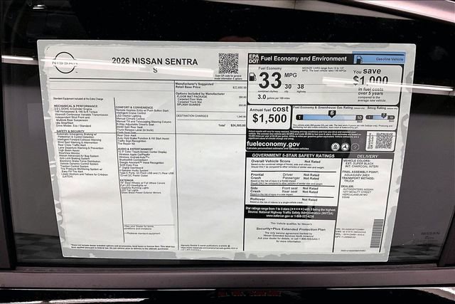 New 2026 Nissan Sentra S w/ Floor Mat Package image 36