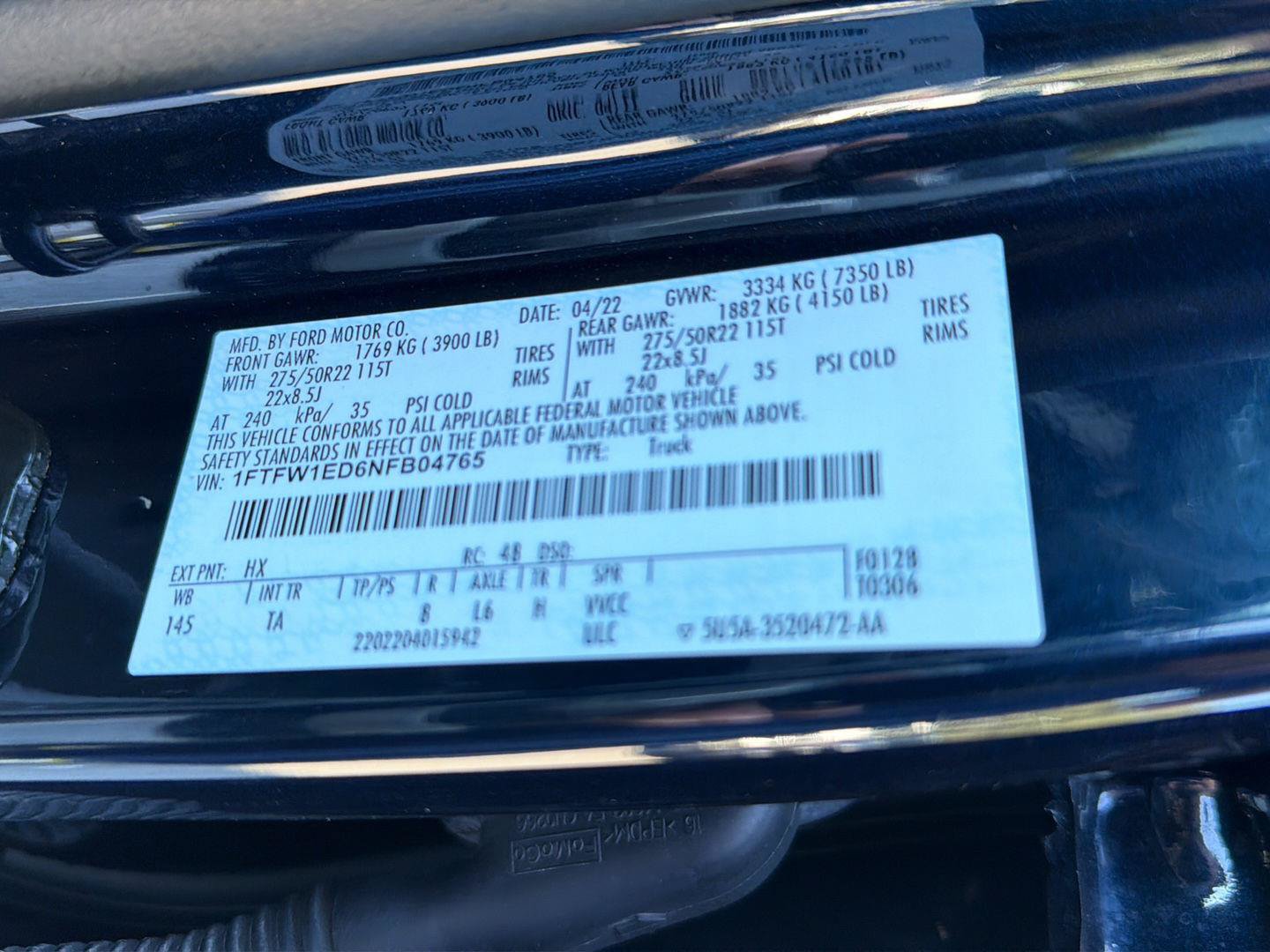 Certified 2022 Ford F150 Limited AWD/4WD image 47