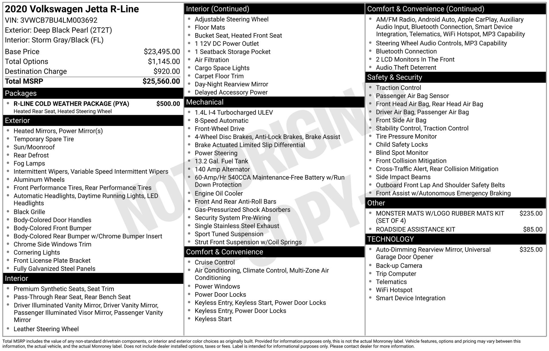 Used 2020 Volkswagen Jetta R-Line w/ R-Line Cold Weather Package FWD image 7