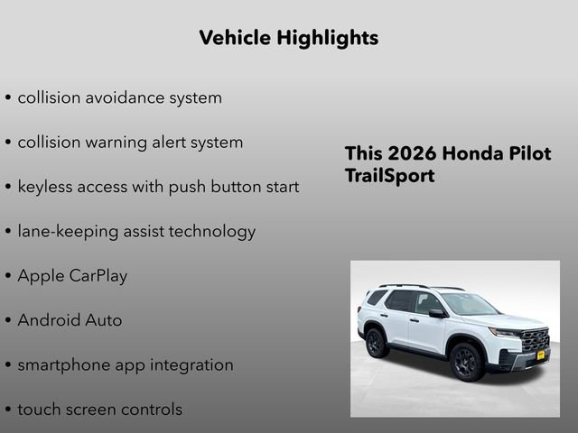 New 2026 Honda Pilot TrailSport image 10
