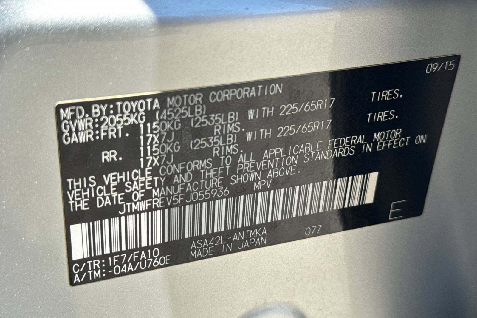 Used 2015 Toyota RAV4 XLE FWD image 28