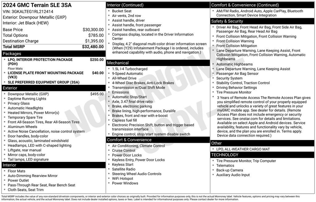 Used 2024 GMC Terrain SLE image 33