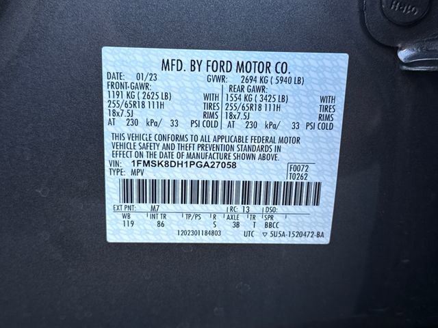 Used 2023 Ford Explorer XLT AWD/4WD image 23