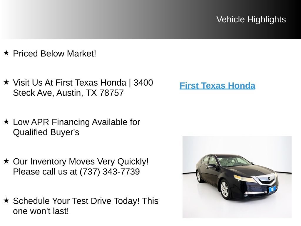 Used 2009 Acura TL w/ Technology Package FWD image 9