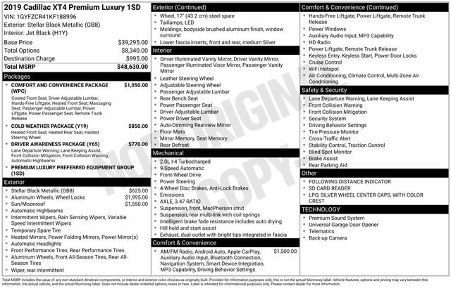 Used 2019 Cadillac XT4 Premium Luxury image 7