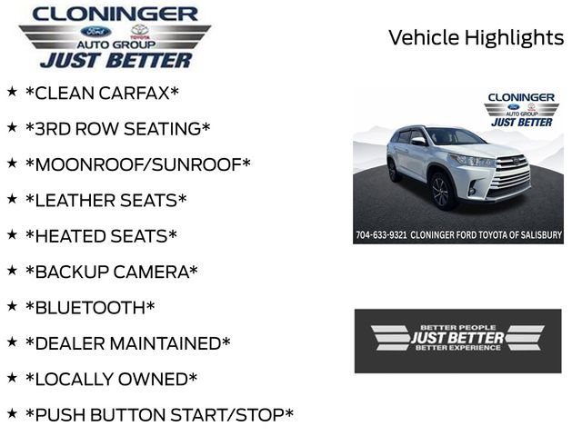 Used 2019 Toyota Highlander XLE FWD image 3