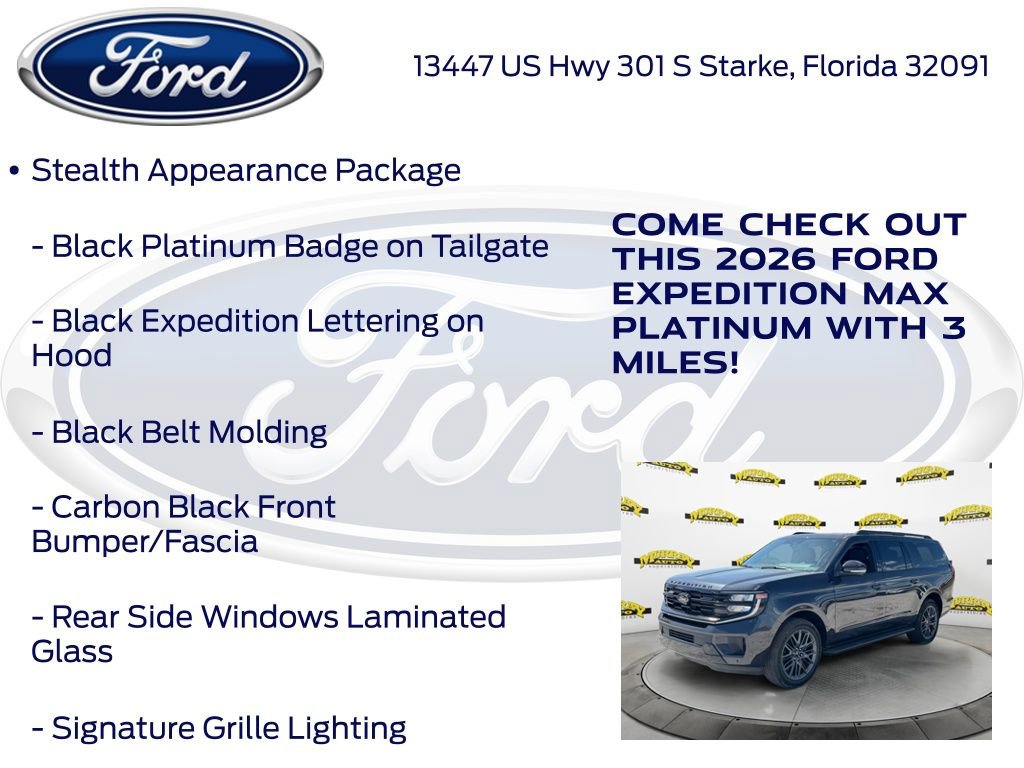 New 2026 Ford Expedition Max Platinum w/ Stealth Appearance Package AWD/4WD image 25
